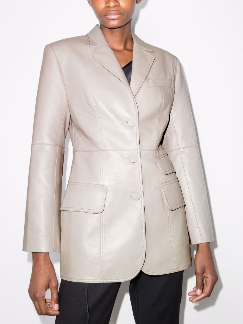 Faux Leather Blazer