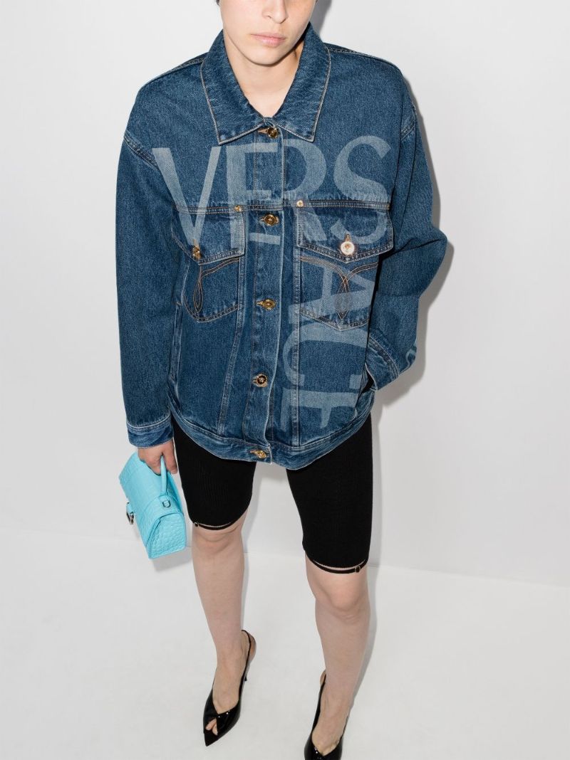 Logo Print Denim Jacket