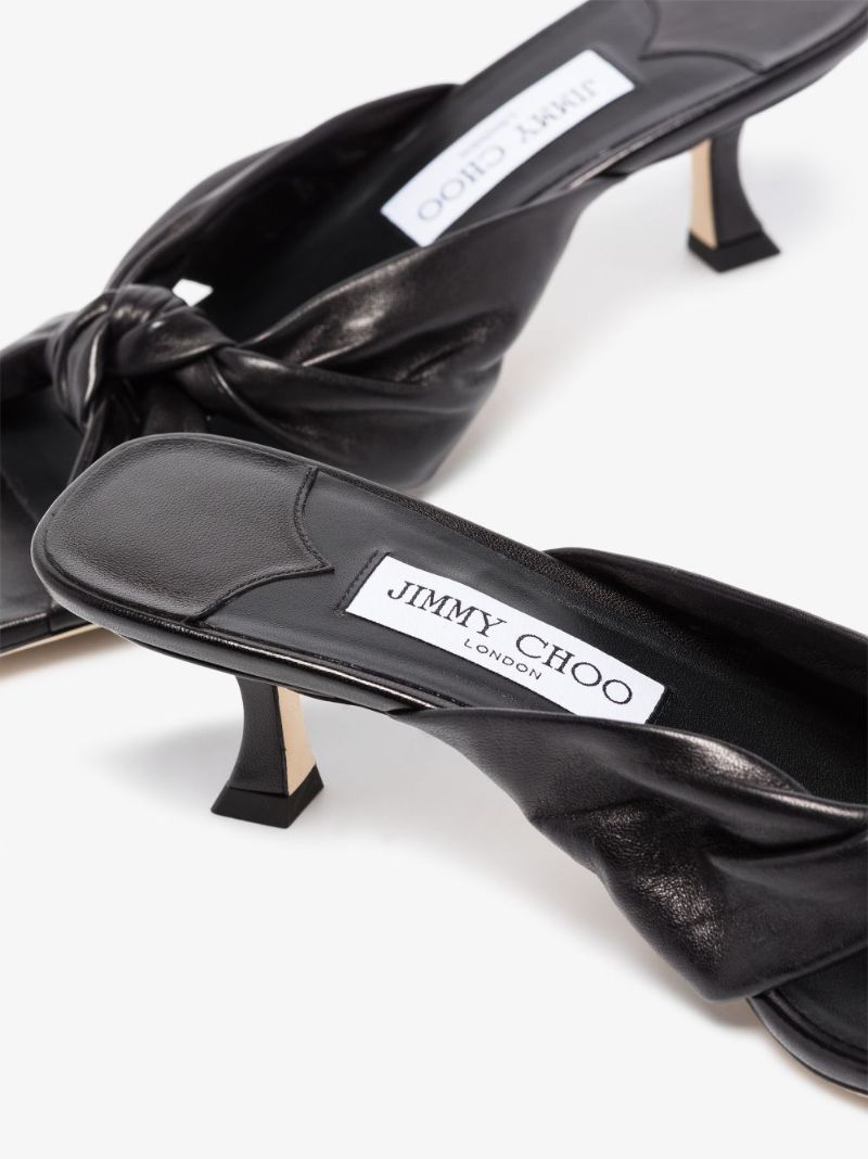 Black Avenue 50 Leather Sandals