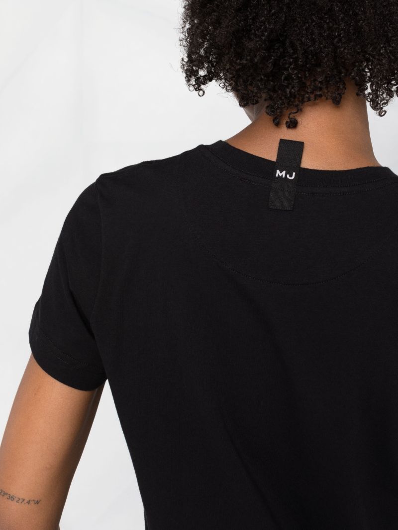 Black Cotton Logo Print T-shirt