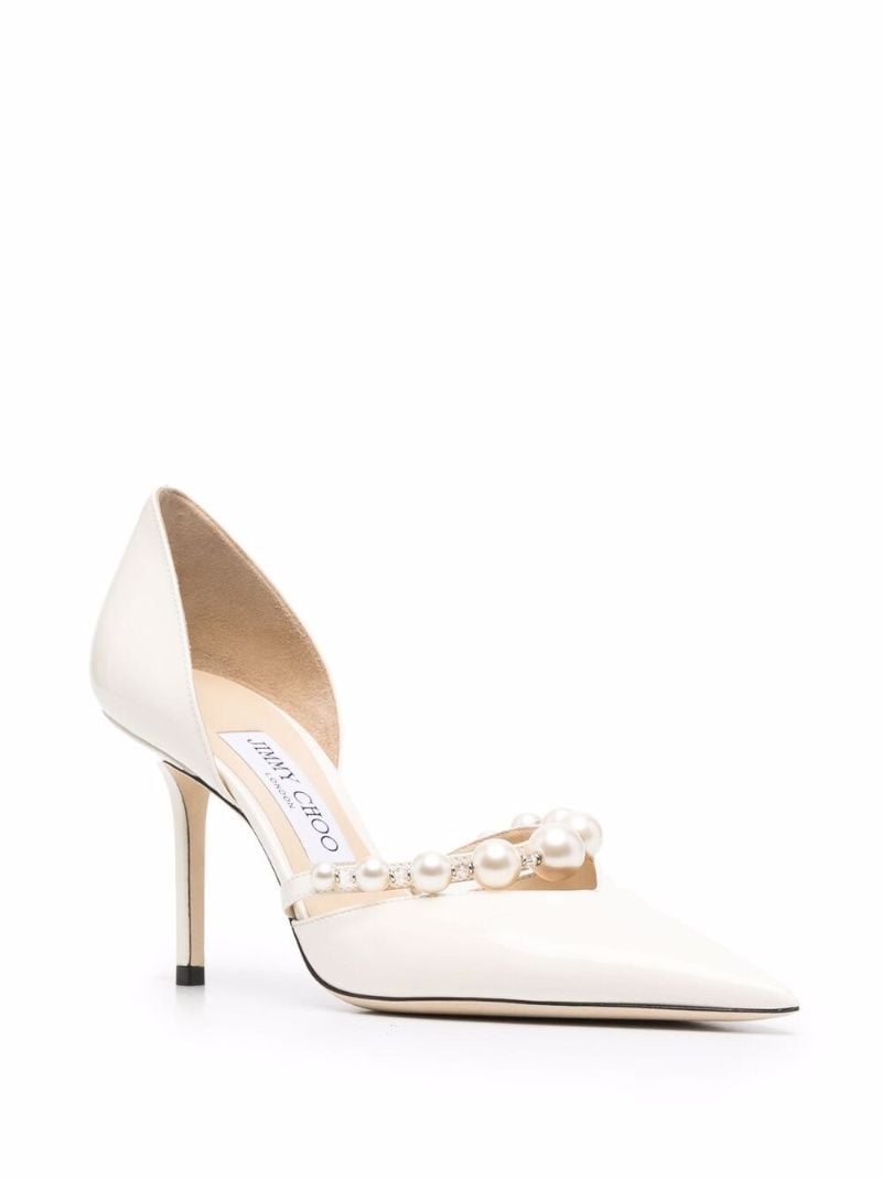 White Aurielie 85 Pumps