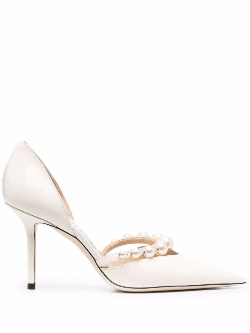 White Aurielie 85 Pumps