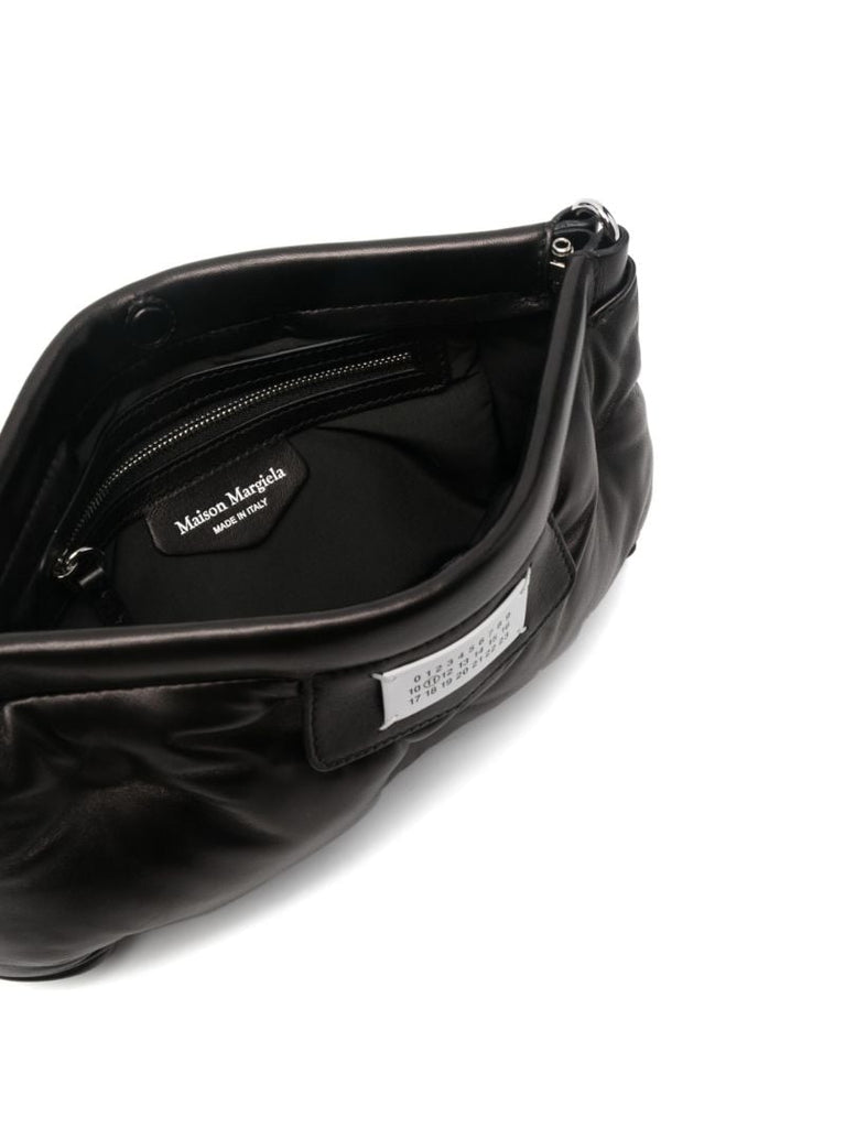 Black Glam Slam Red Carpet Leather Shoulder Bag