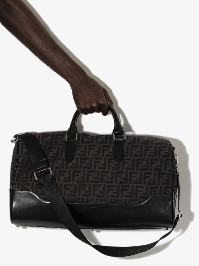 Black Ff Monogram Jacquard Holdall