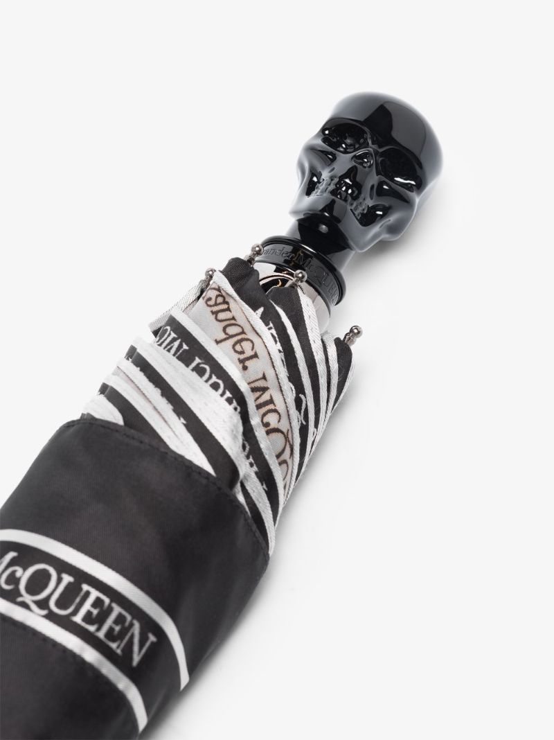 Black Selvedge Skull Handle Umbrella