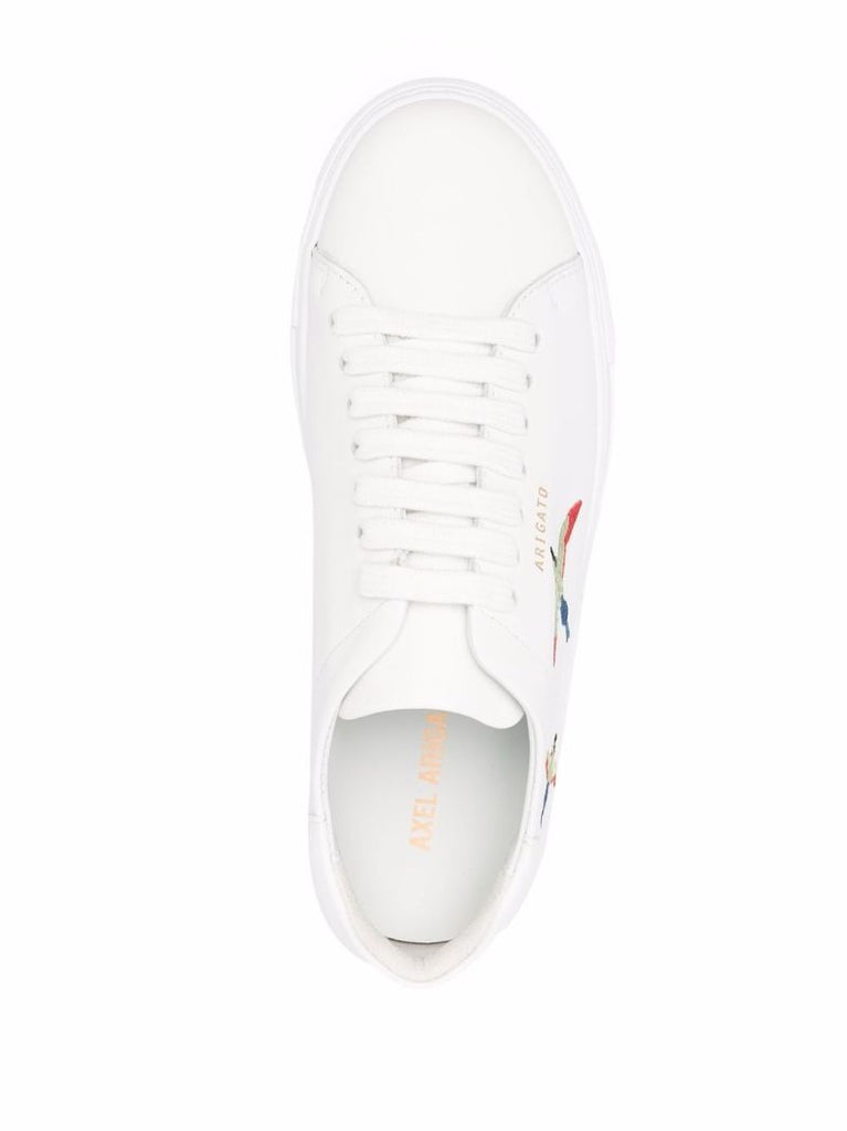 White Clean 90 Bee Birds Leather Sneakers