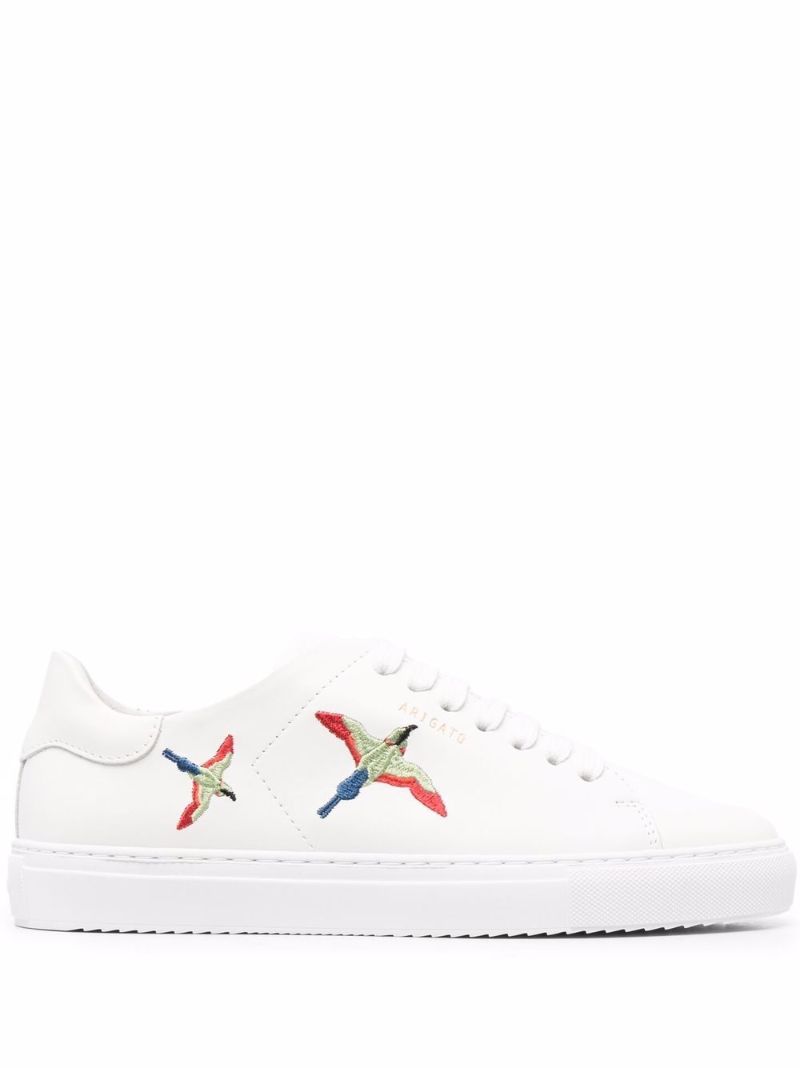 White Clean 90 Bee Birds Leather Sneakers