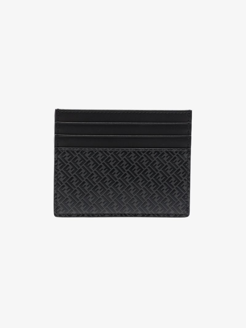Black Monogram Leather Card Holder