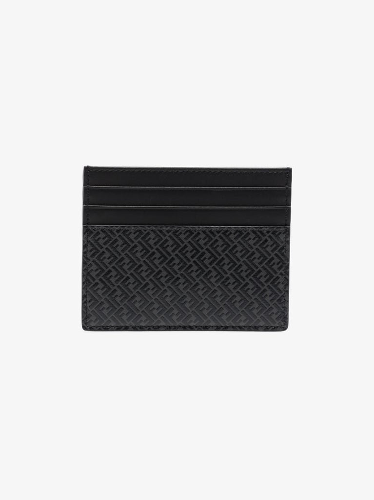 Black Monogram Leather Card Holder