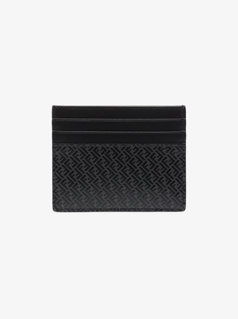 Black Monogram Leather Card Holder