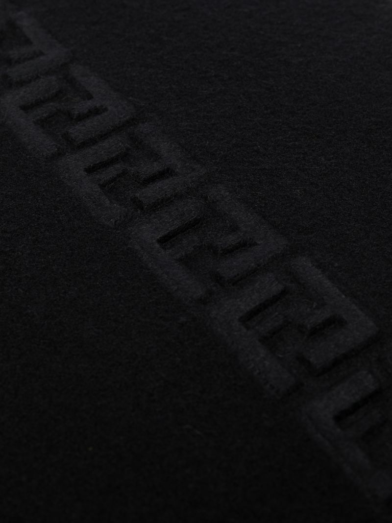 Black Linear Ff Monogram Cashmere Scarf