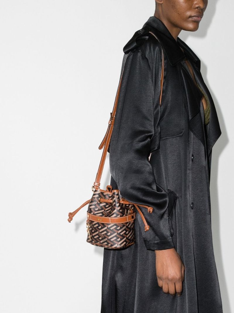 Brown La Greca Signature Bucket Bag