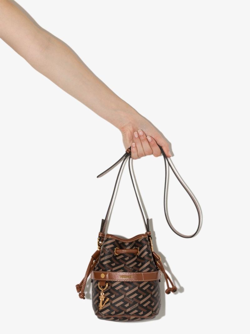 Brown La Greca Signature Bucket Bag