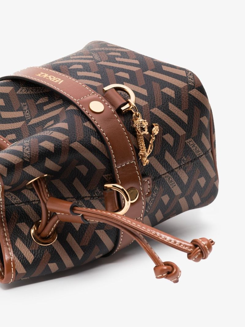 Brown La Greca Signature Bucket Bag