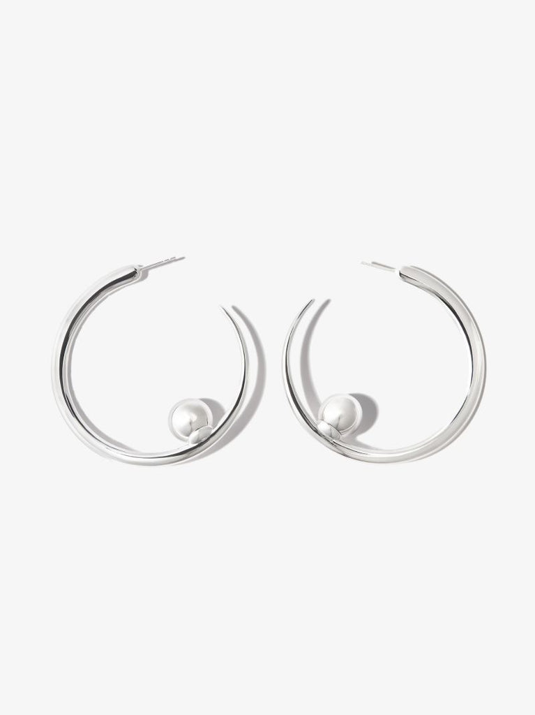 Sterling Silver Isha Pearl Hoop Earrings