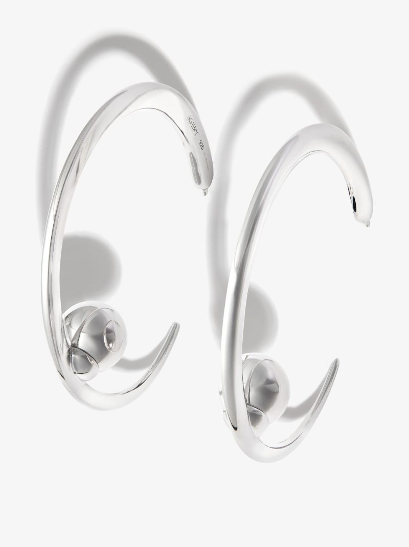 Sterling Silver Isha Pearl Hoop Earrings