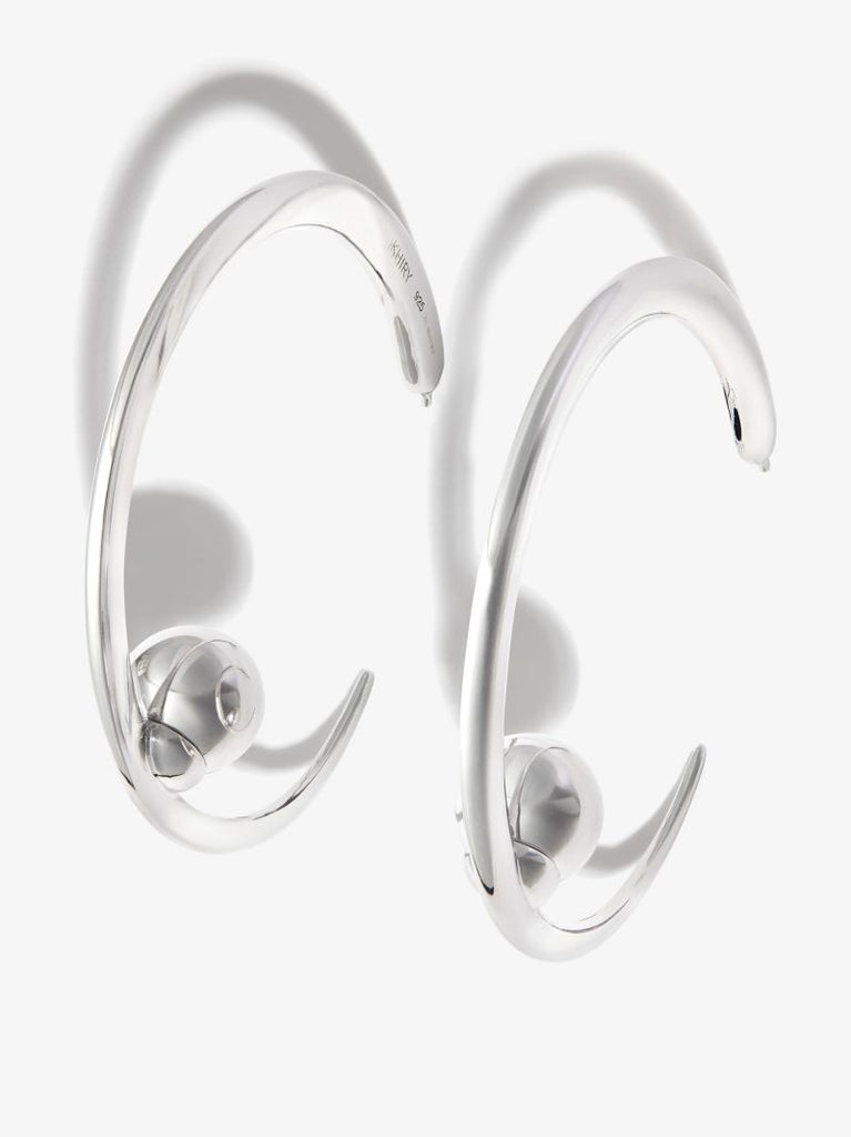 Sterling Silver Isha Pearl Hoop Earrings