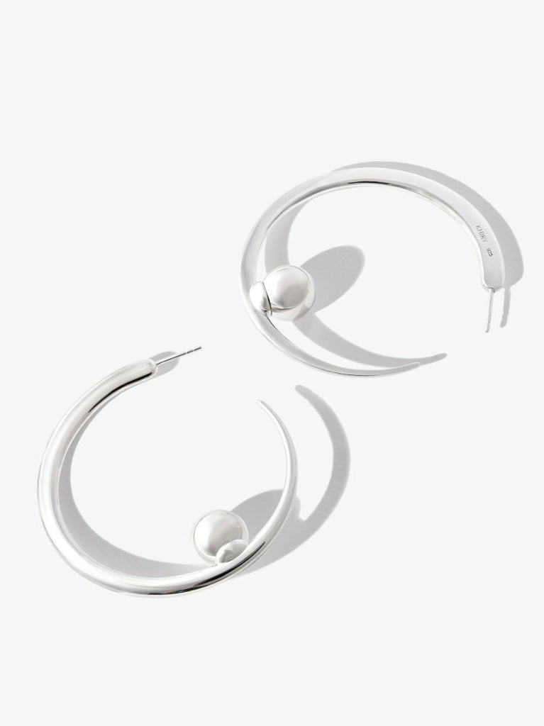 Sterling Silver Isha Pearl Hoop Earrings