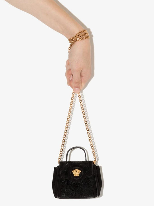 Black La Medusa Studded Leather Mini Bag