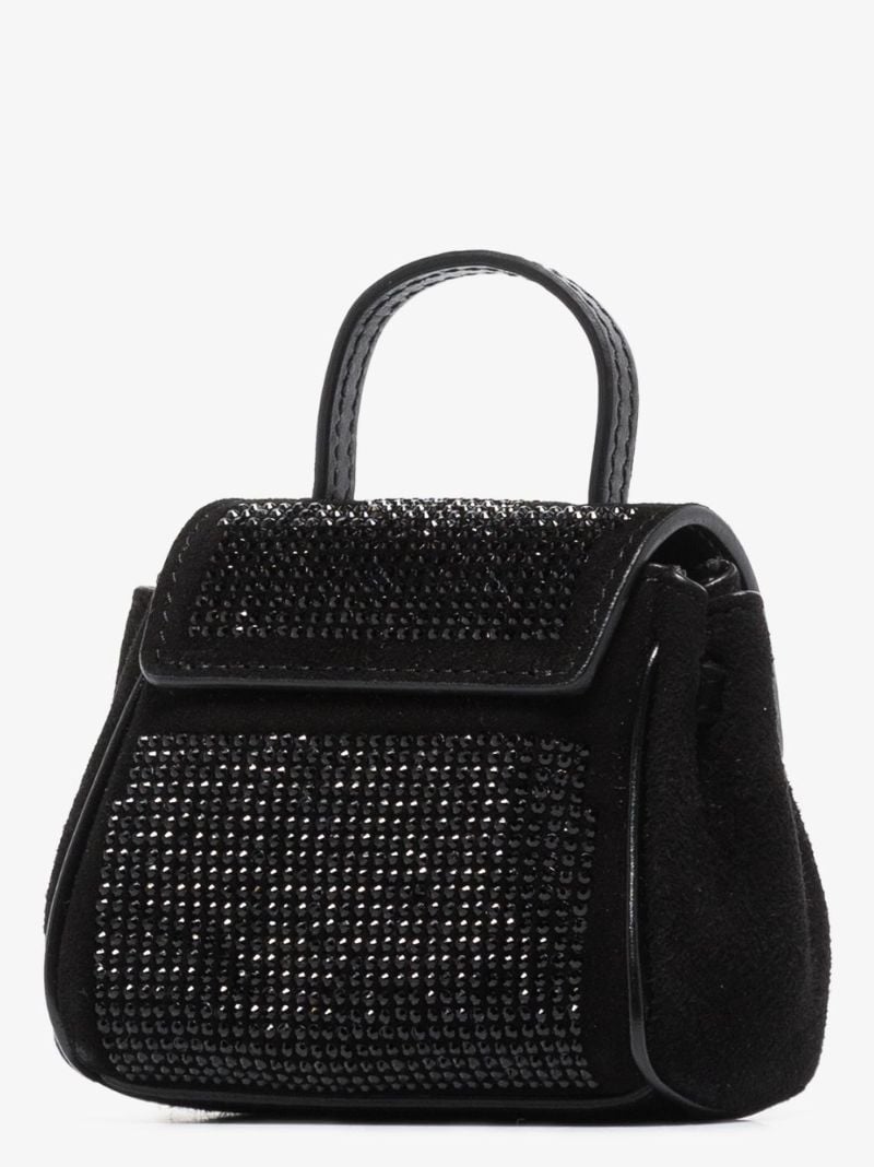 Black La Medusa Studded Leather Mini Bag