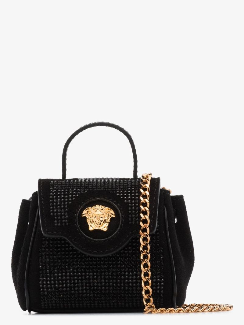 Black La Medusa Studded Leather Mini Bag