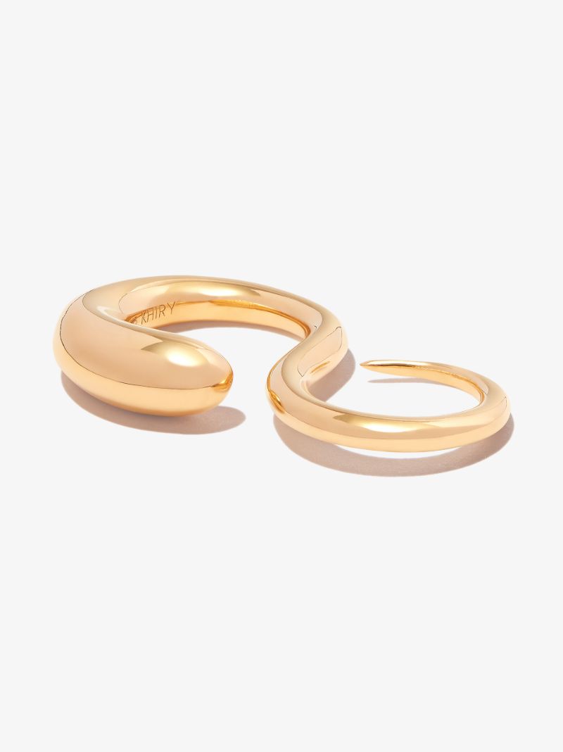 Gold Vermeil Adder Double Ring