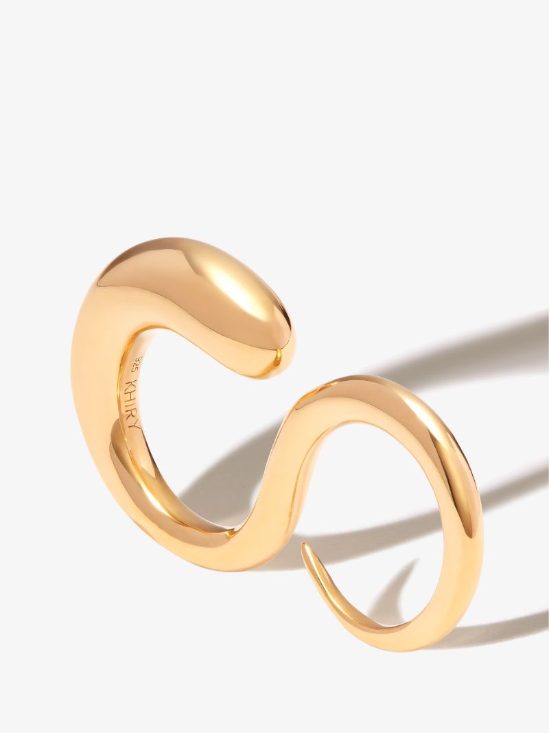 Gold Vermeil Adder Double Ring