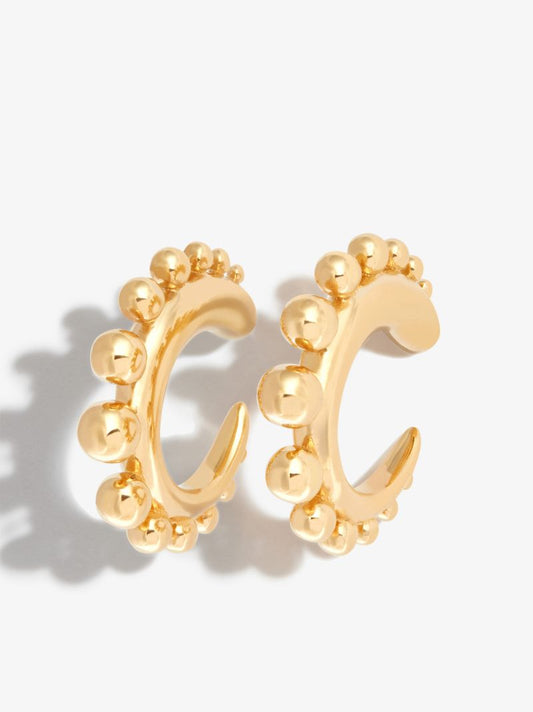 Gold Vermeil Tiny Khartoum Embellished Hoop Earrings