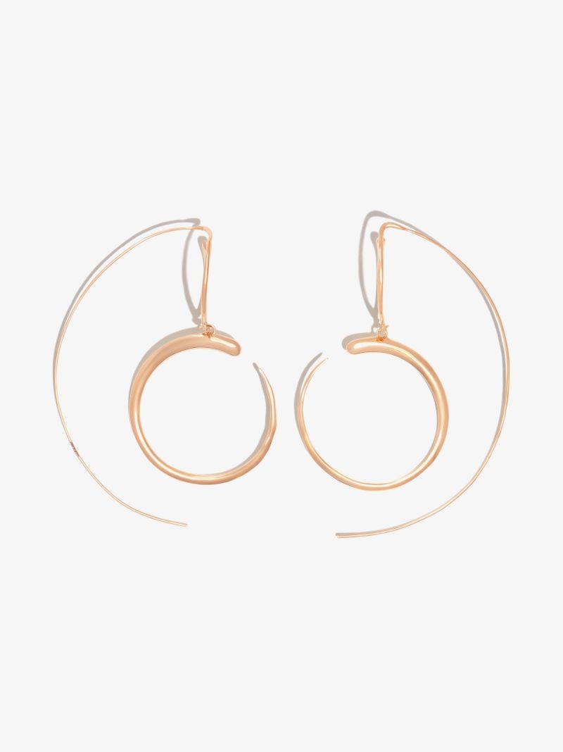 Gold Vermeil Nandi Drop Hoop Earrings