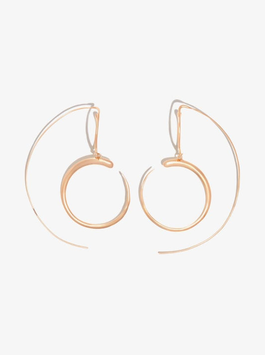Gold Vermeil Nandi Drop Hoop Earrings