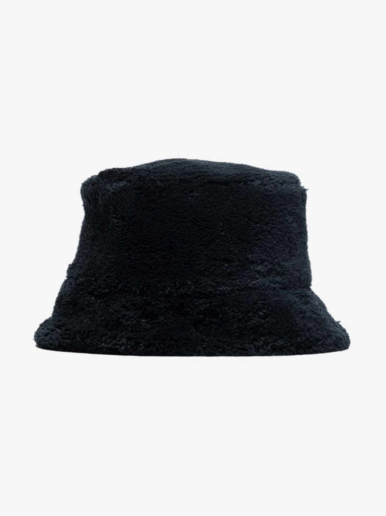 Black Terry Cotton Logo Bucket Hat