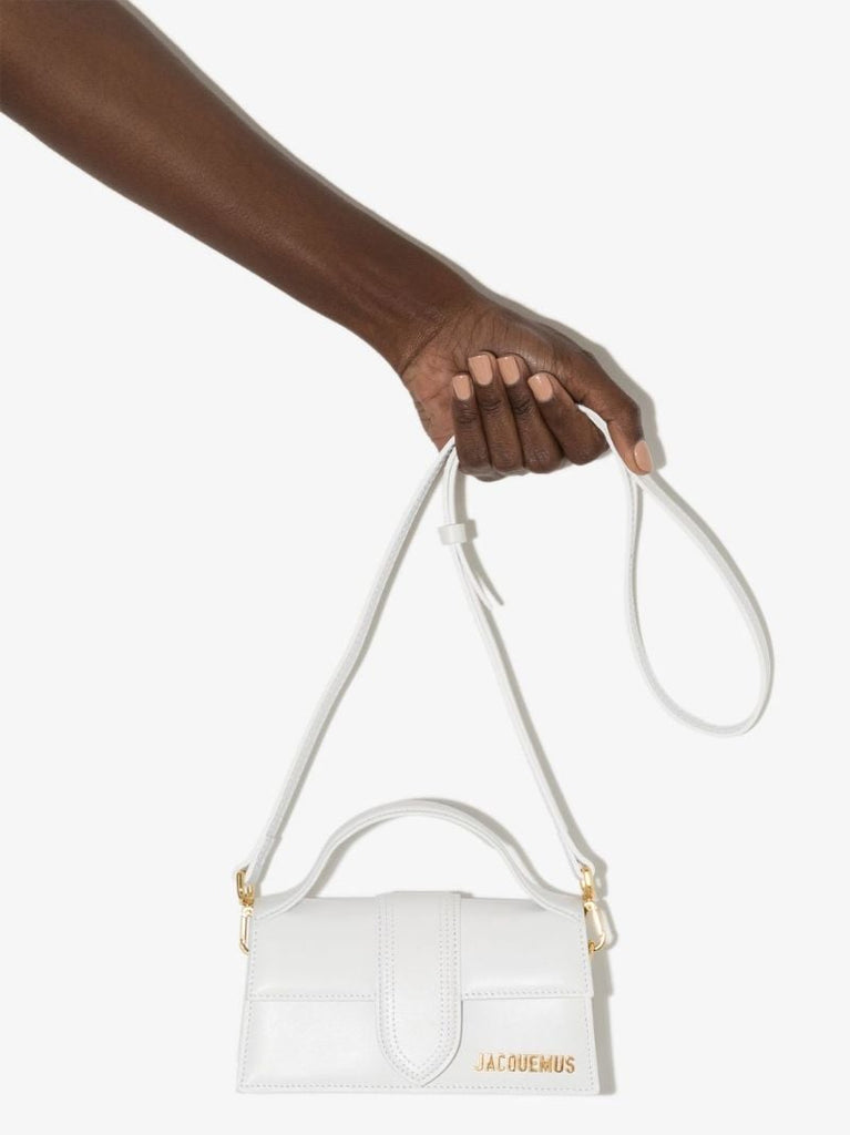 White Le Bambino Leather Top Handle Bag