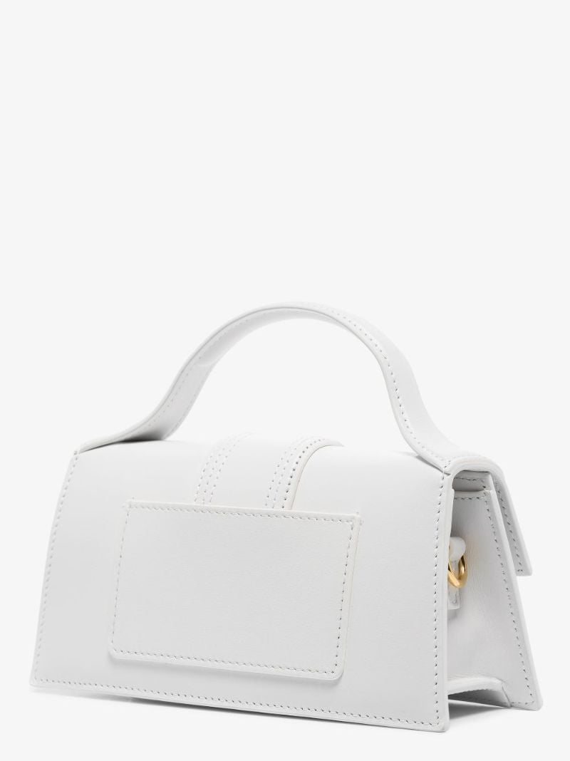 White Le Bambino Leather Top Handle Bag