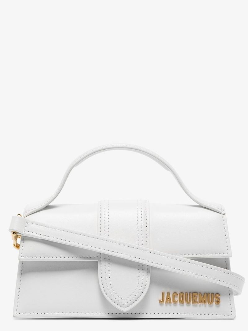 White Le Bambino Leather Top Handle Bag