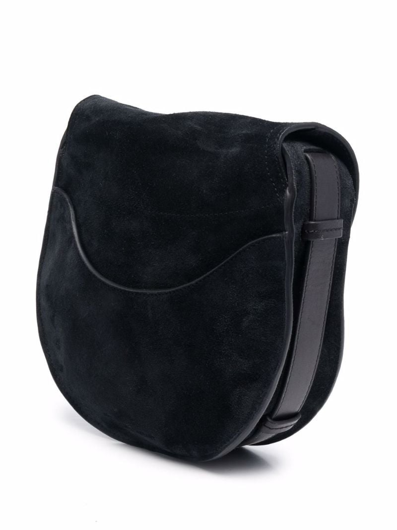 Black Botsy Suede Satchel Bag