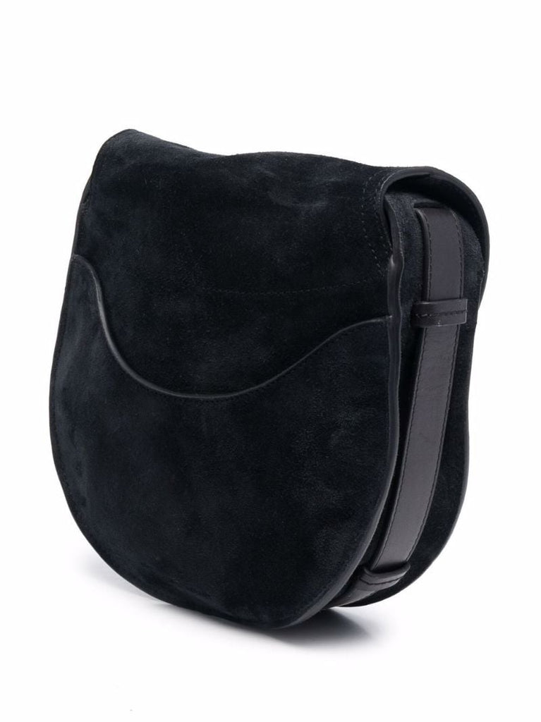 Black Botsy Suede Satchel Bag