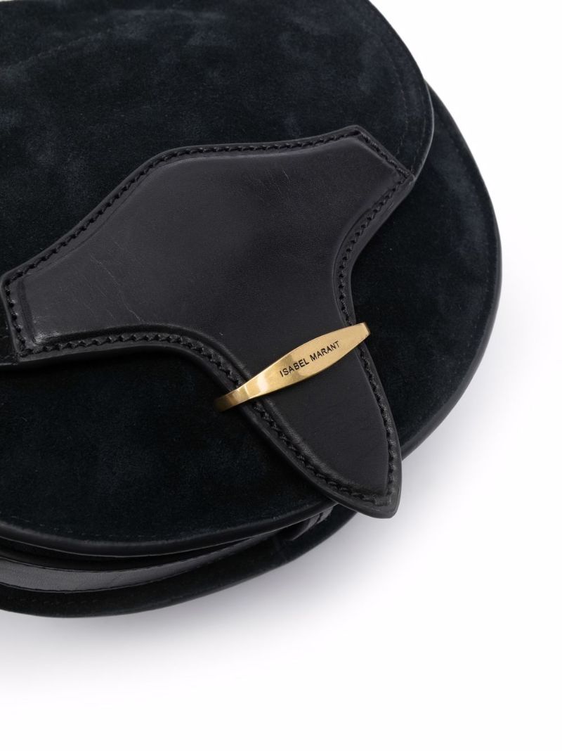 Black Botsy Suede Satchel Bag