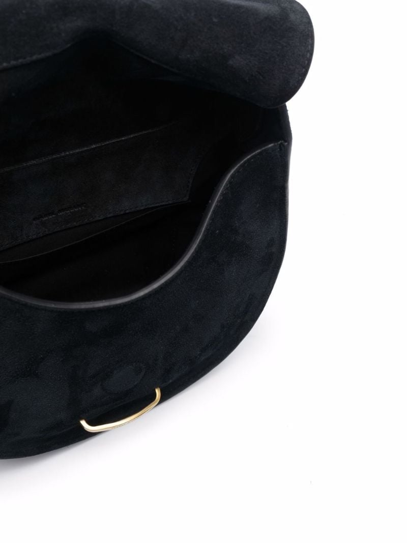Black Botsy Suede Satchel Bag