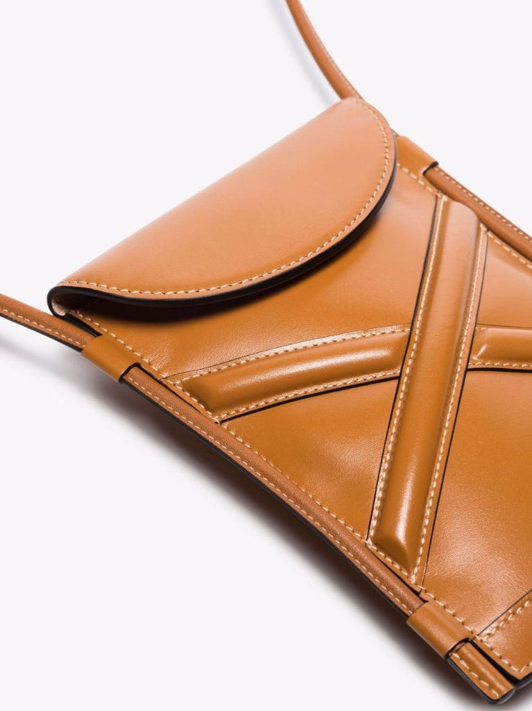 Brown the Curve Micro Leather Cross Body Bag