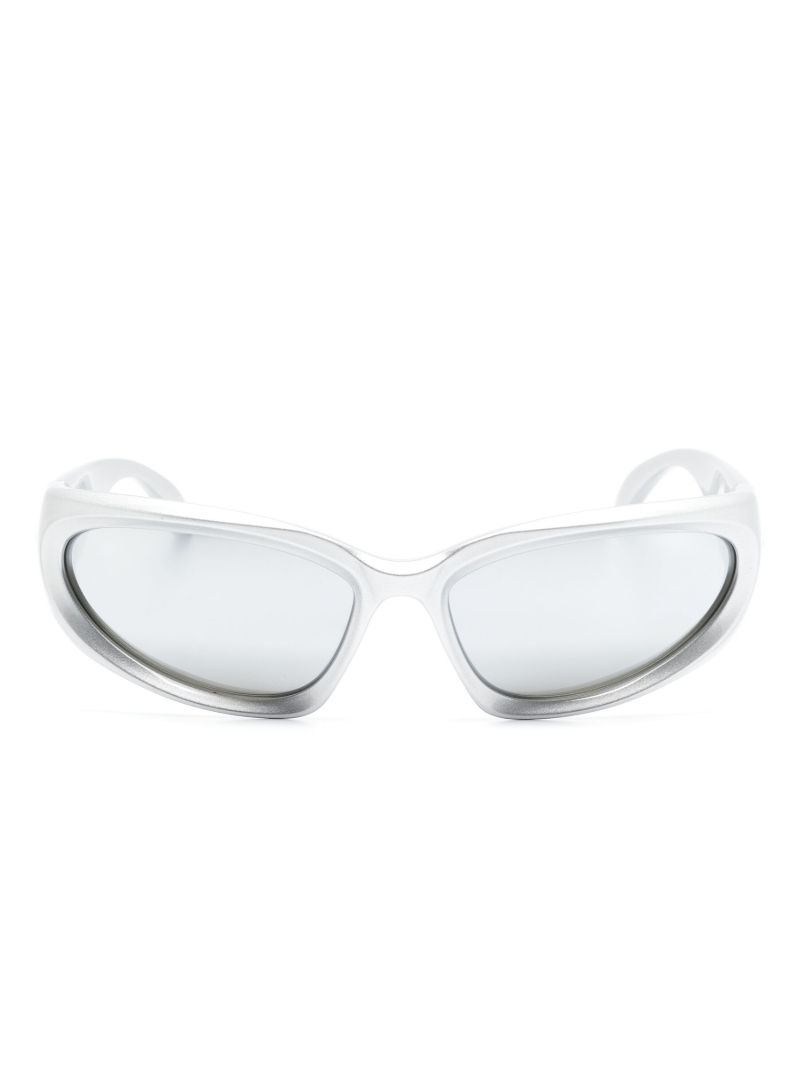 Silver Swift Oval Sunglasses
