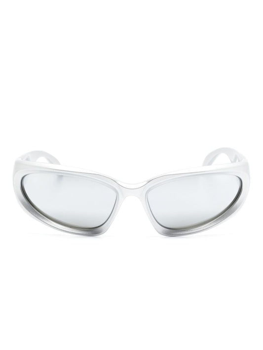 Silver Swift Oval Sunglasses