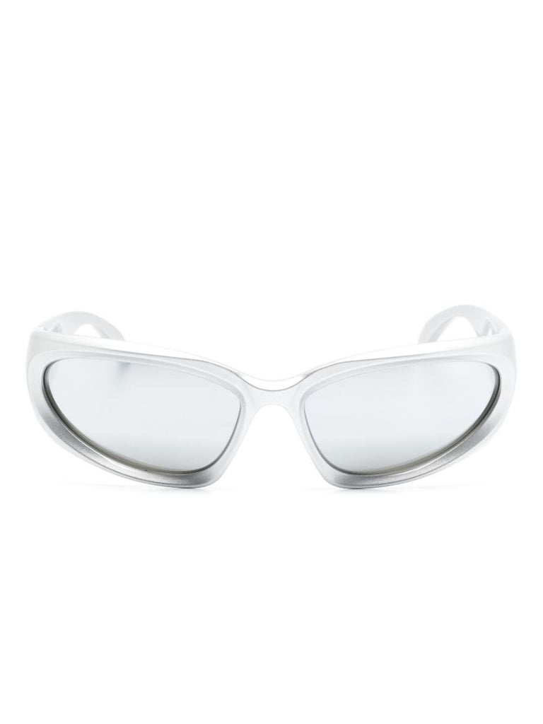 Silver Swift Oval Sunglasses