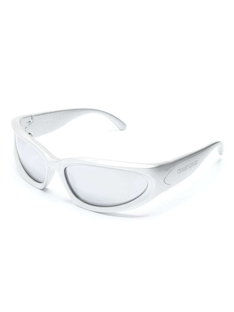 Silver Swift Oval Sunglasses