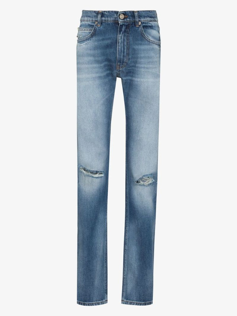Distressed Washed Jeans