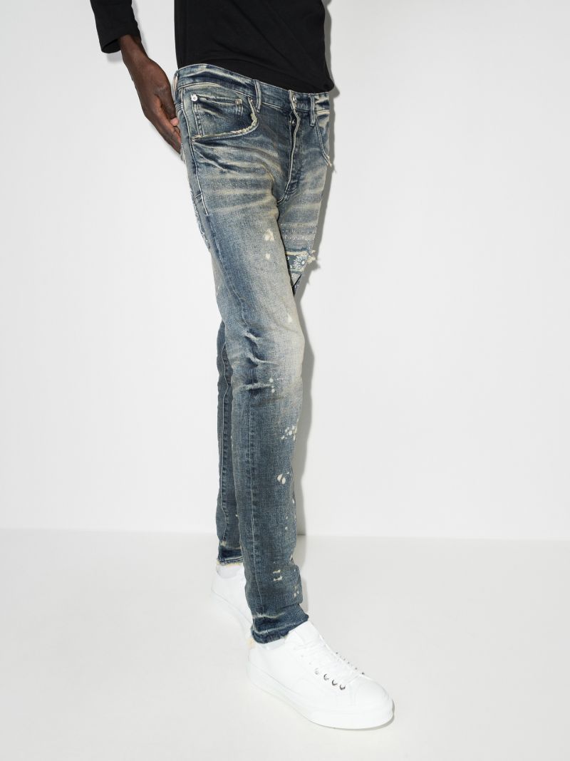 Bandana Patch Slim Leg Jeans