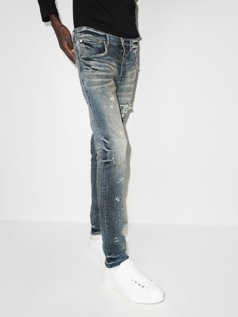 Bandana Patch Slim Leg Jeans