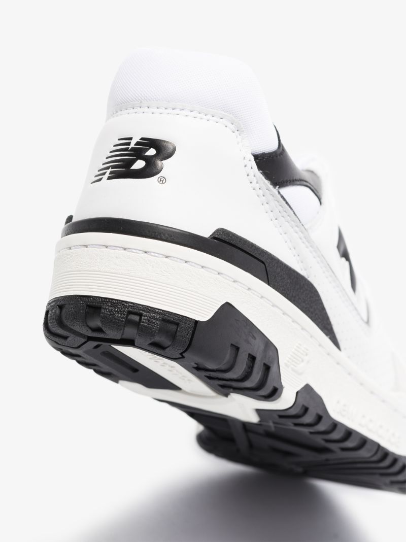 White and Black Bb550 Leather Sneakers