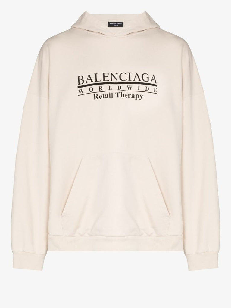 Retail Therapy Print Cotton Hoodie