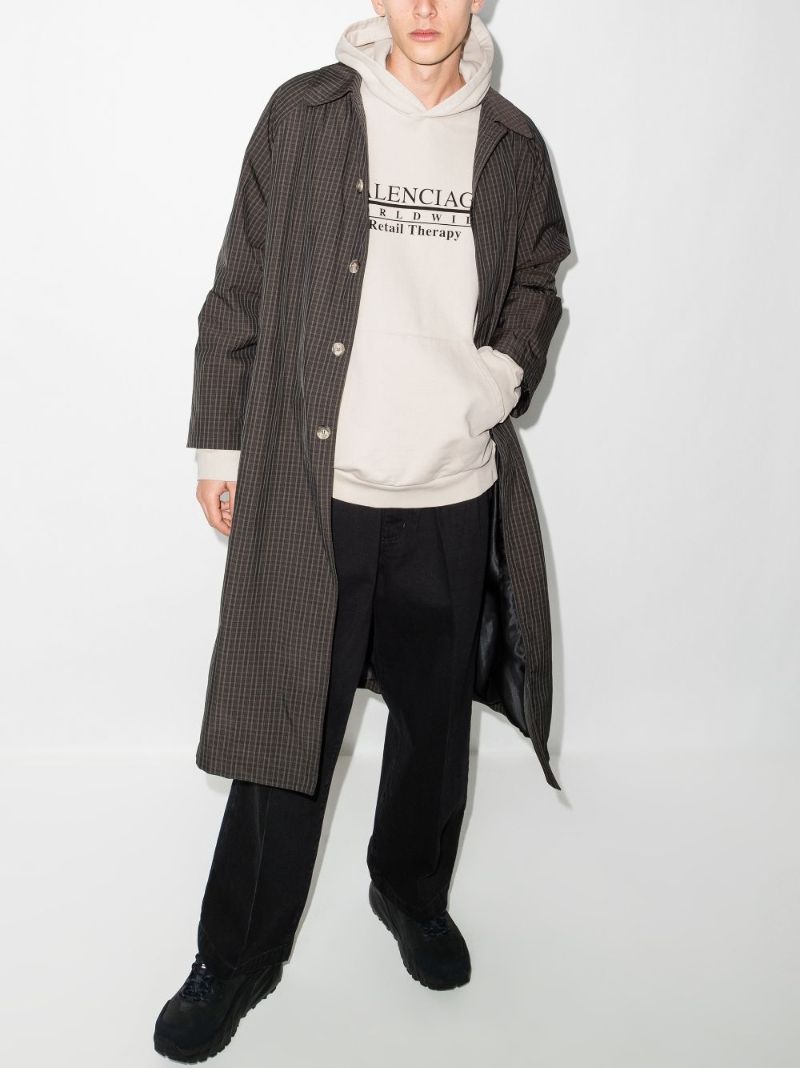 Retail Therapy Print Cotton Hoodie