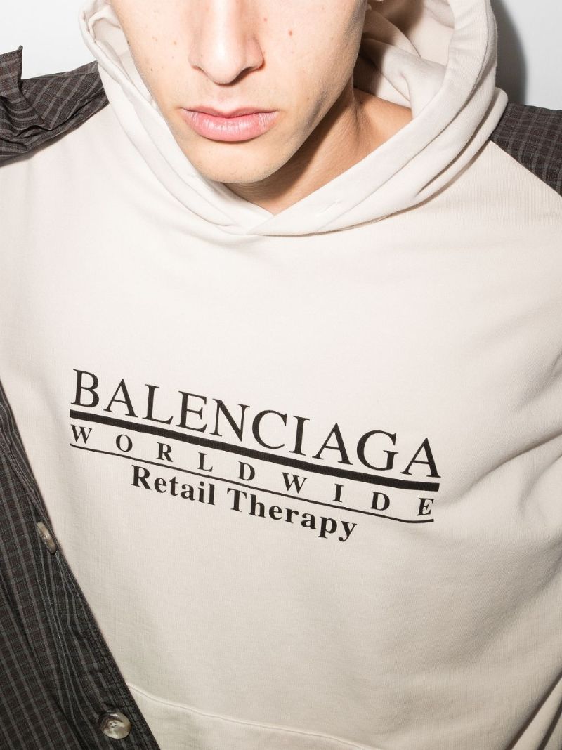 Retail Therapy Print Cotton Hoodie